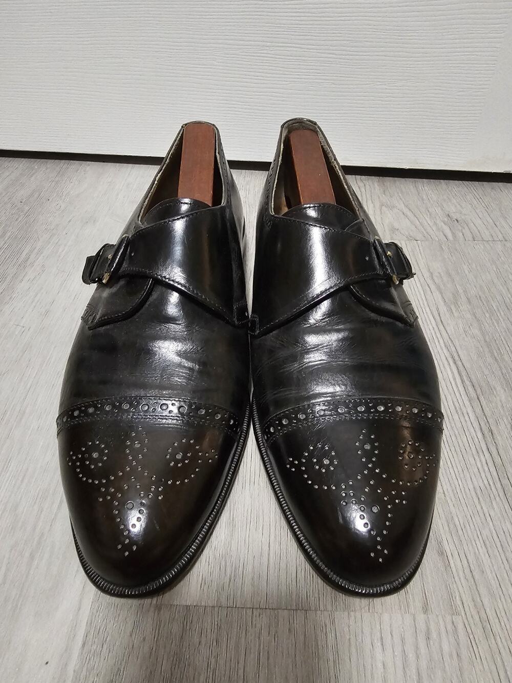 Johnston and Murphy Dress Shoe Mens 10 Single Monkstrap Classic Designer